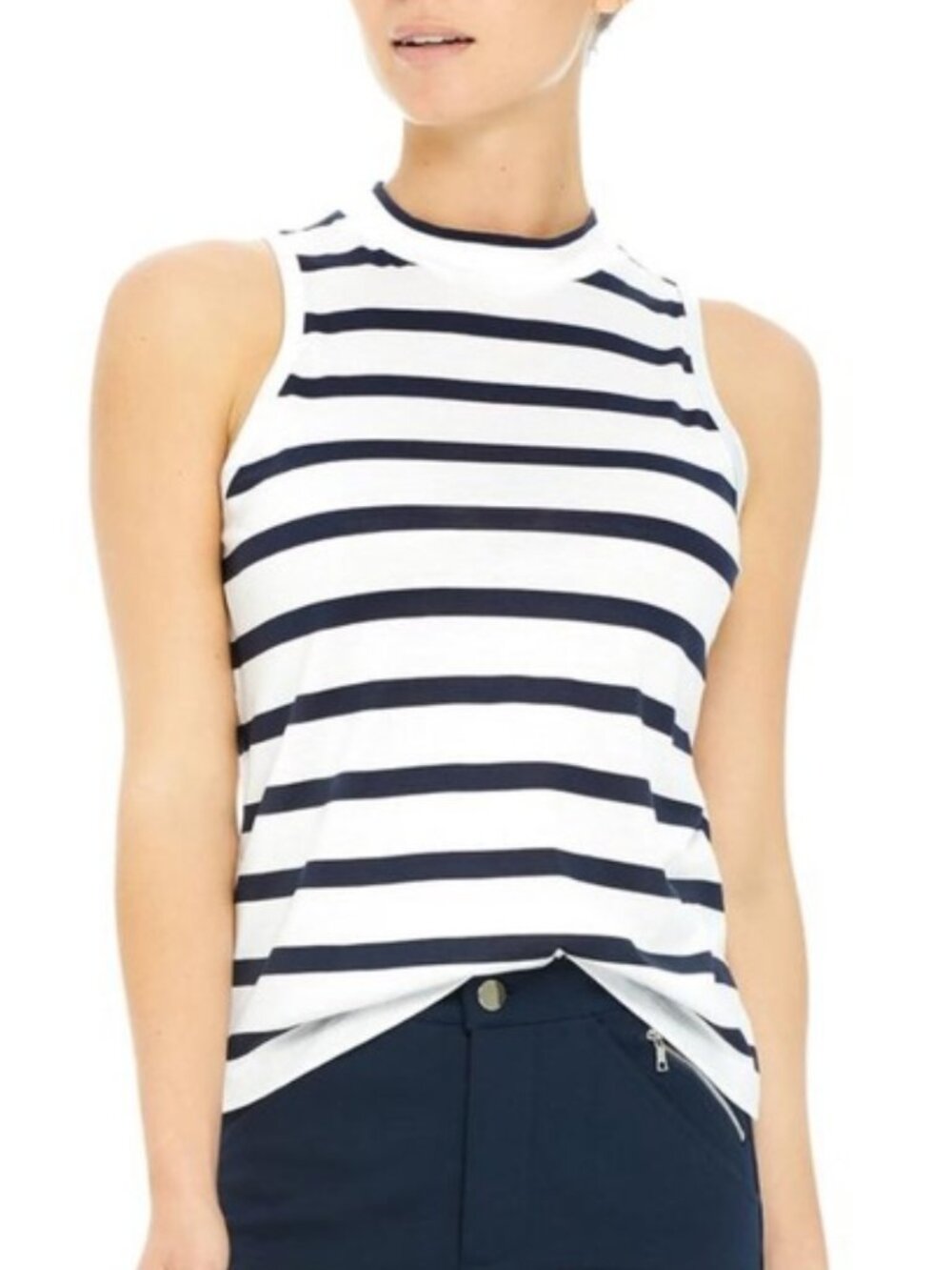 NWOT G/Fore Striped Mock Neck Tank Top size S